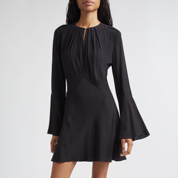 black mini dress size 4 Waverly Black Racer-Neck Sleeveless Skater Mini Dress – Club L London main image 0